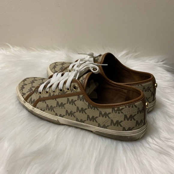 Michael Kors Signature Logo Sneakers Women’s Sz 7 Preowned - Picture 4 of 12